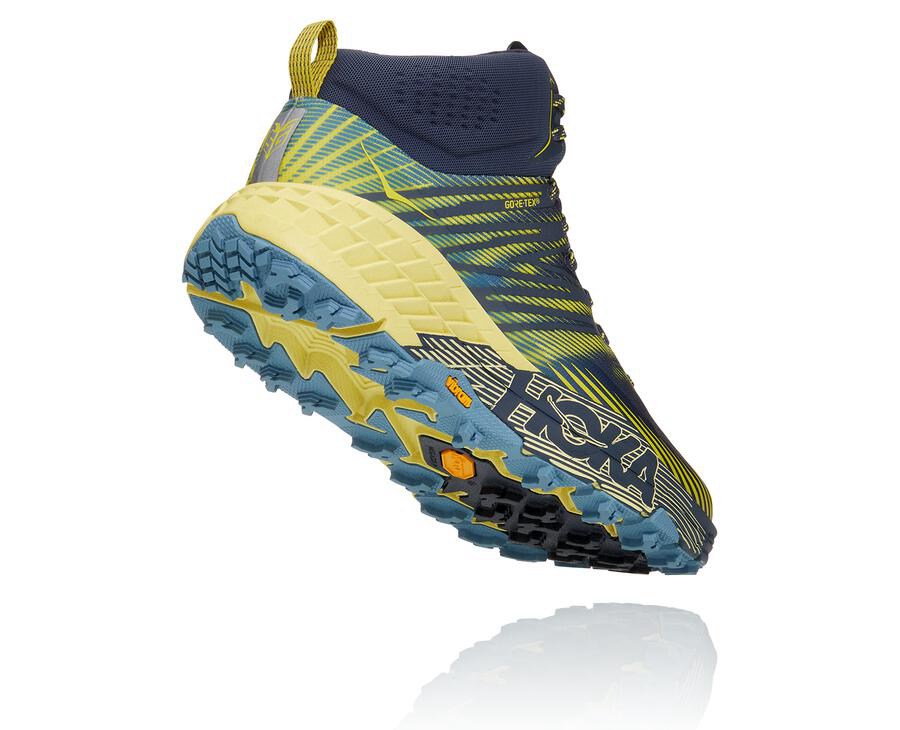 Chaussure Trail Hoka One One Speedgoat Mid Gore-Tex 2 Homme - Bleu Marine - BXS-580127